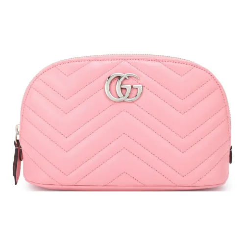 GUCCI Кожа Косметичка Сумка для туалетных принадлежностей Клатч Большая Женская Розовая Конфетная Единорог