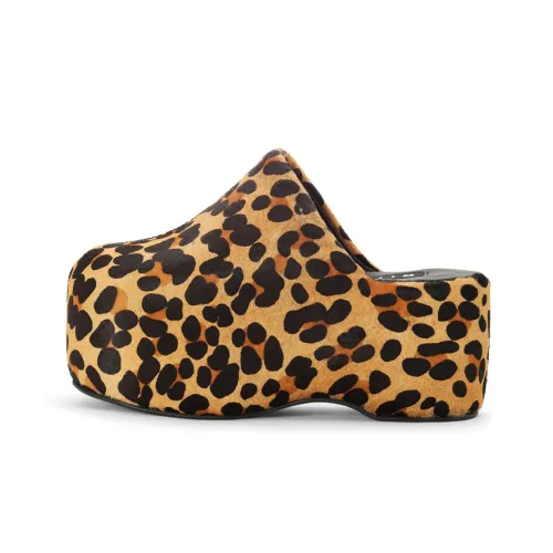 SIMON MILLER Домашние тапочки Женские с леопардовым принтом