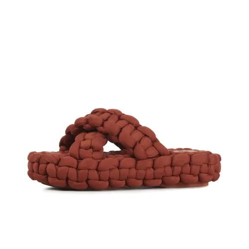 Chloe Kamy Резиновая подошва Металл Слипоны Женские Красный