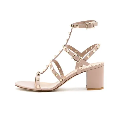 Valentino Rockstud Римские Сандалии 6 см Женские Розовые