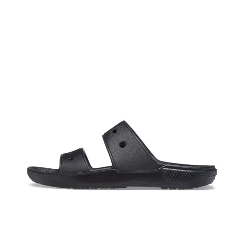 Crocs EVA Пэчворк Кожа Противоскользящая Обувь Унисекс Черный