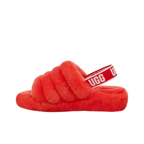 UGG FLUFF YEAH Стильные Сандалии Женские Redcurrant