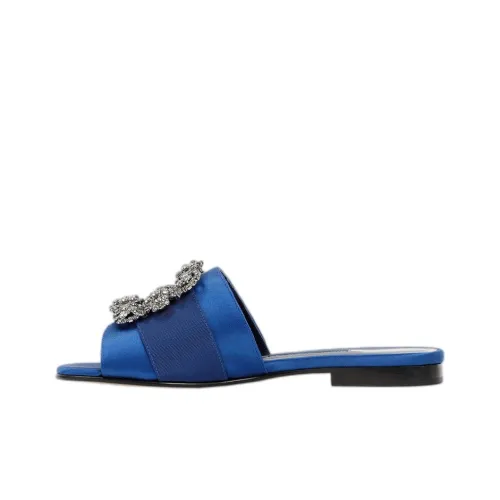 MANOLO BLAHNIK Слипоны Женские Blue