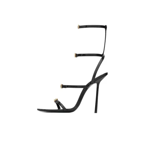 SAINT LAURENT NUIT One Ремешок Сандалии 11,5 см Женские Черный