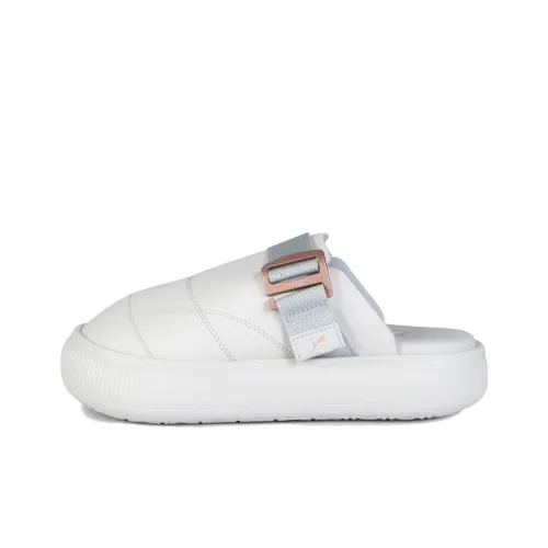 PUMA Suede Series Резиновая подошва Слипоны Женские Белые