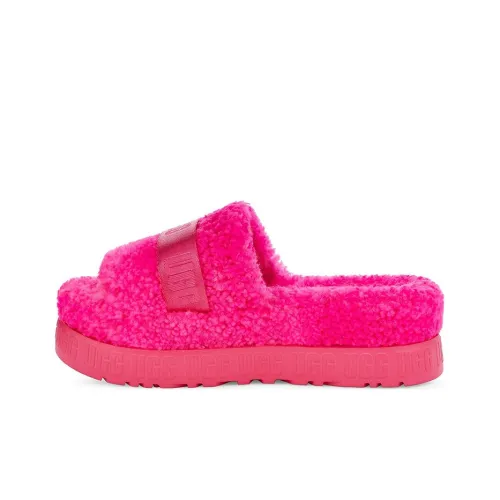 UGG Fluffita Резиновая подошва устойчивая к истиранию слипоны женские цвет ириски пудра