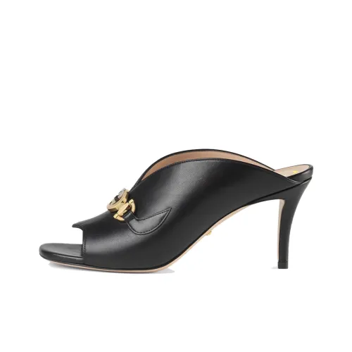 GUCCI Zumi Металл Слипоны Женские Черный