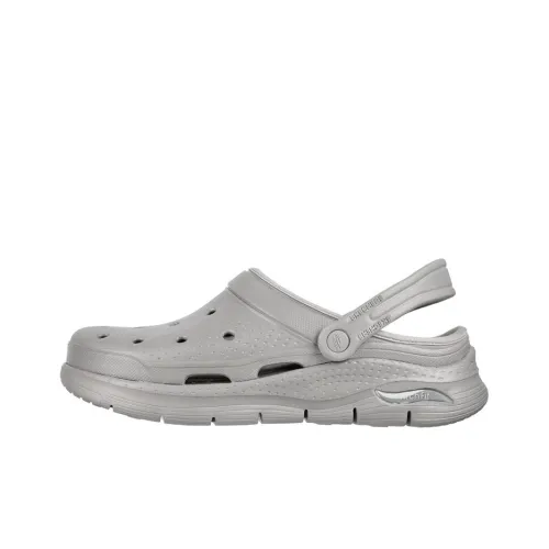 Skechers Arch Fit Шлепанцы Мужские Светло-Серые