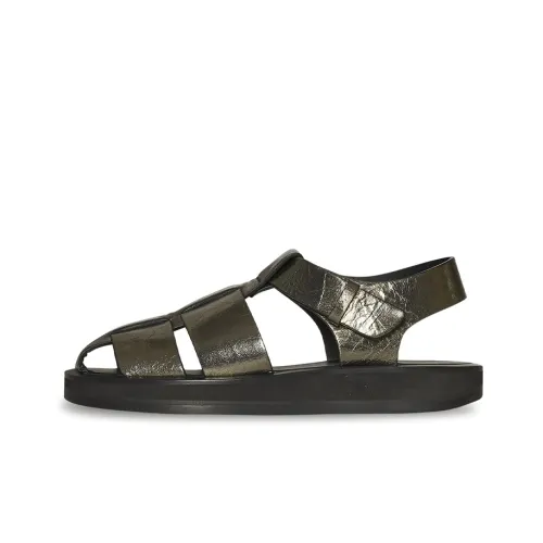 Сандалии в римском стиле THE ROW Женские Темно-зеленые