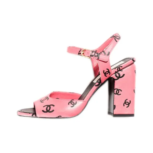 CHANEL Стильные Сандалии Женские Розовые Черные