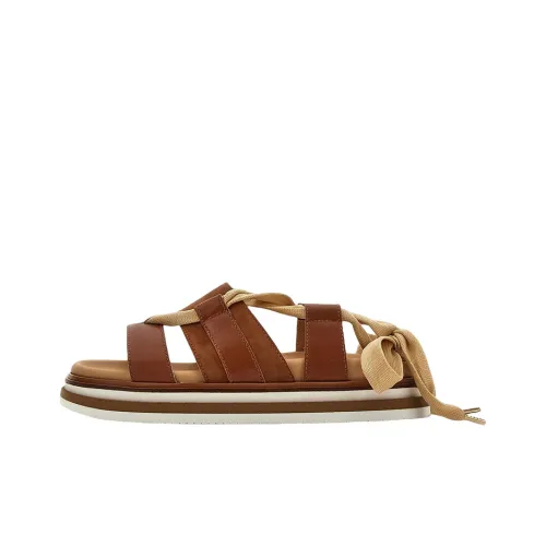 HOGAN H605 One Ремешок Сандалии Женские Коричневый
