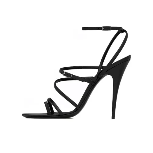 SAINT LAURENT Bellini One Ремешок Сандалии Женские Черные