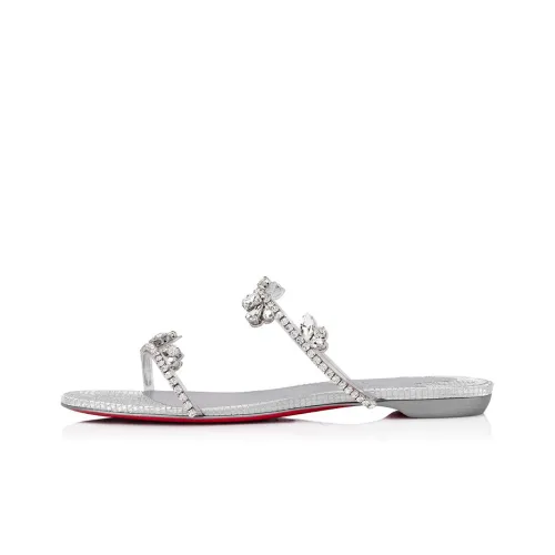 CL Слипоны Женские Серебряные