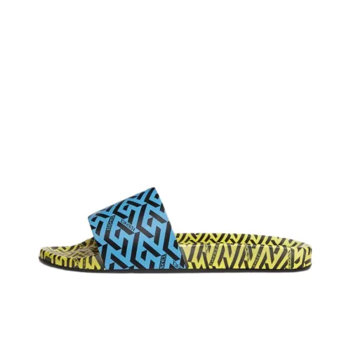 VERSACE Шлепанцы Мужские Синие Желтые