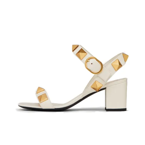 Valentino Roman Stud One Ремень Сандалии Женские Светлый Айвори