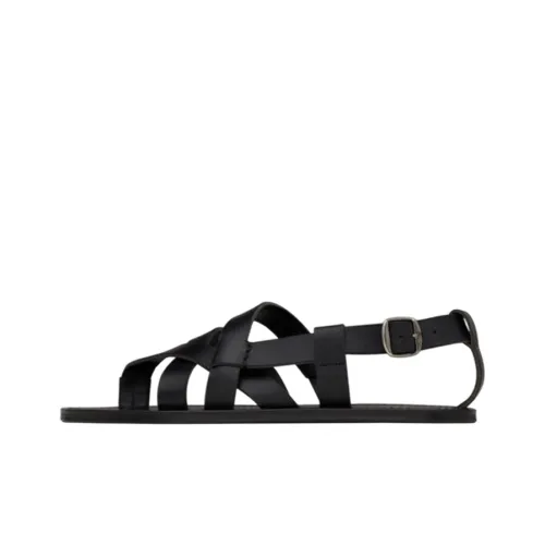 SAINT LAURENT Culver One Ремешок Сандалии Мужские Черные