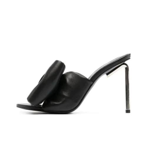 Off Белый Шлепанцы Женские Черный