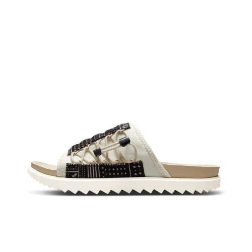 Nike Asuna Резиновая подошва Слипоны Унисекс Бежево-черный