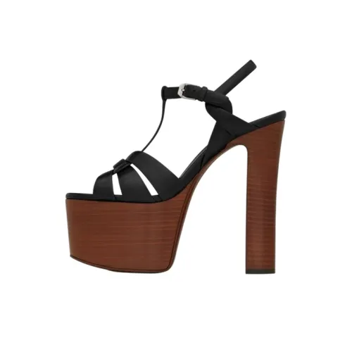 SAINT LAURENT TRIBUTE One Ремешок Сандалии Женские Черные