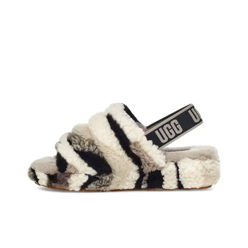 UGG FLUFF YEAH Стильные Сандалии Женские Черные Серые