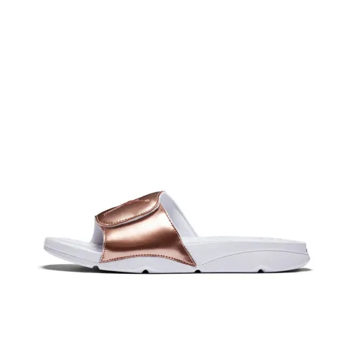 Джордан Hydro 5 Резиновая подошва Нижняя юбка Резистентные Тапочки Унисекс Золотой