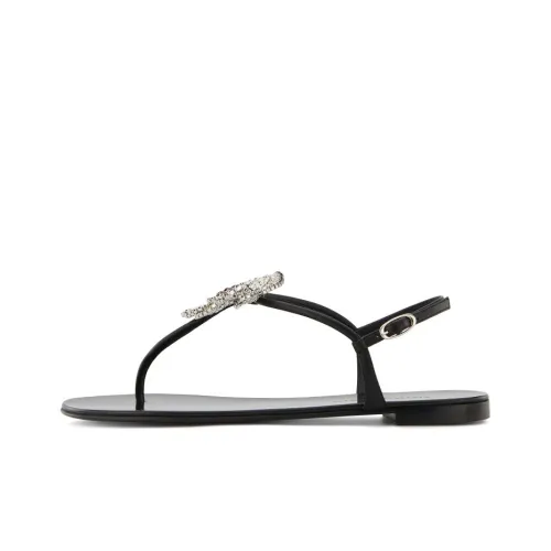 Giuseppe Zanotti GZ Hollie Цветочный дизайн one Ремень Сандалии Женские Черный