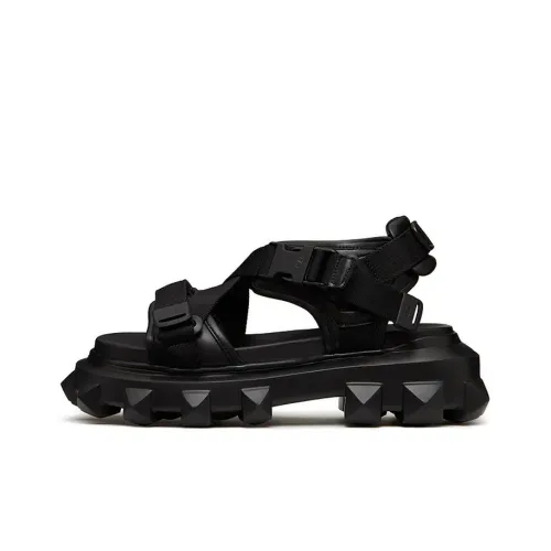 Valentino Trackstud Пляжные сандалии Мужской Черный