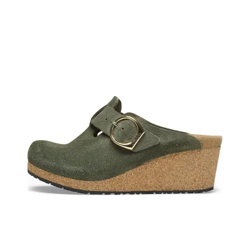Биркенсток Резиновая подошва Противоскользящие Домашние тапочки Унисекс Зеленый Узкая версия