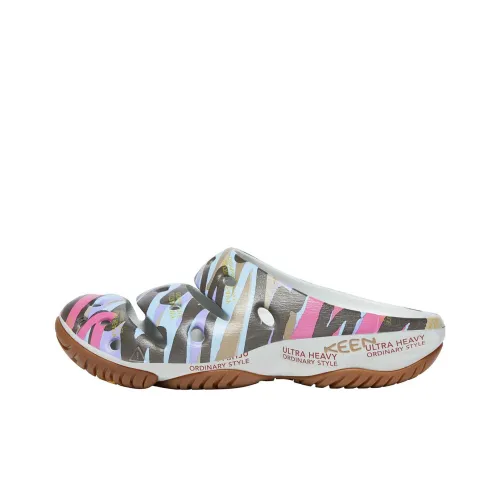 KEEN Yogui Artsfull Слипоны Мужские Черные Полосы Многоцветные
