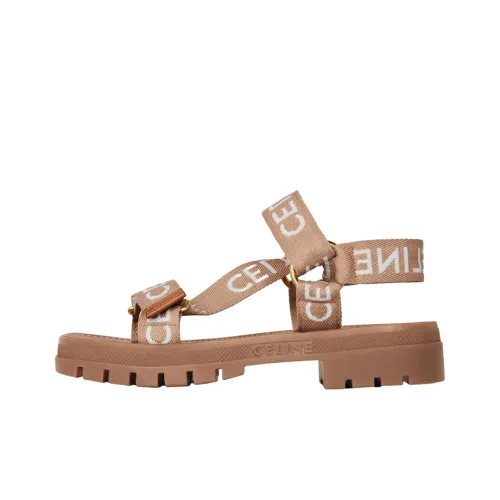 CELINE Пляжные сандалии Женские Коричневый