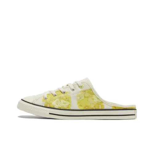 Converse Chuck Taylor All Star Резиновая подошва противоскользящие шлепанцы женские светло-желтые