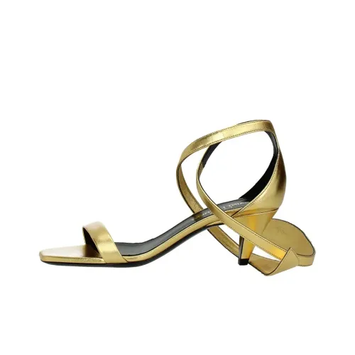 SAINT LAURENT One Ремень Сандалии Женские Золотые