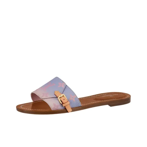 LOUIS VUITTON Lock It Стильные Сандалии Женские Розовые Фиолетовые