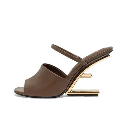 Fendi First Слипоны Женские Коричневый