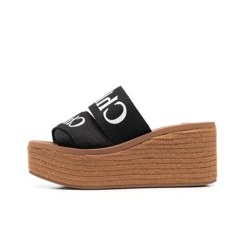 Chloe Кожаный Пэчворк Стильные Сандалии Женские Черный Коричневый