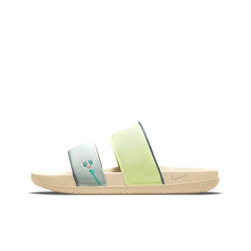 Nike Offcourt Резиновая подошва Быстросохнущий Слипоны Женские Белый Зеленый