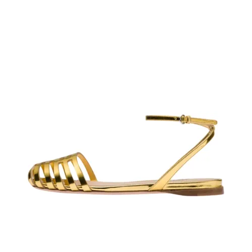 MIU MIU D'Orsay Повседневная обувь Женская Золотая