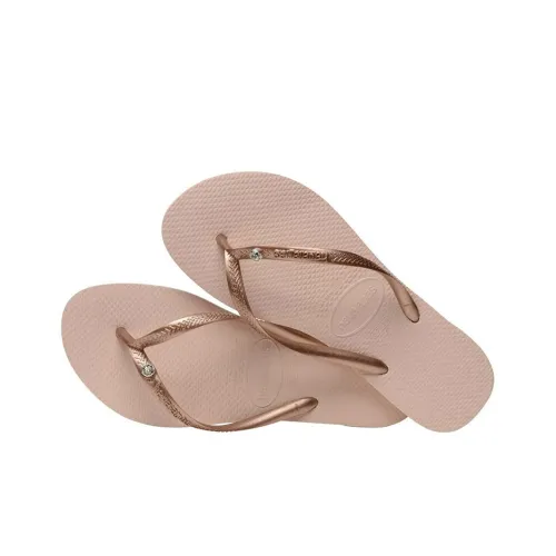 Swarovski x Havaianas Шлепанцы Женские Светло-розовые
