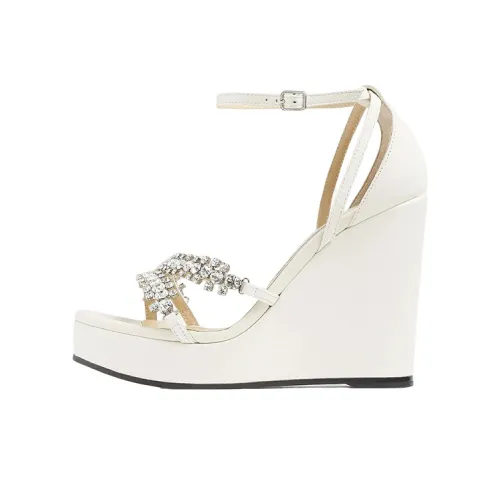 Jimmy Choo Латте Наппа One Ремень Сандалии Женские Белые