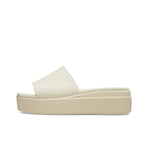 Crocs Brooklyn Слипоны Женские Бежевый Белый