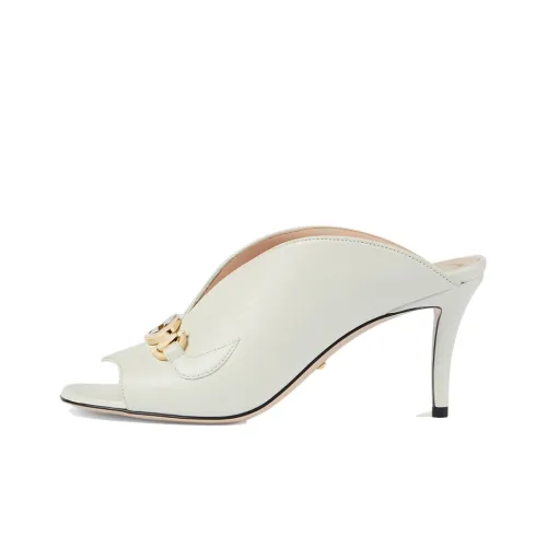 GUCCI Zumi Металл Слипоны Женские Белые