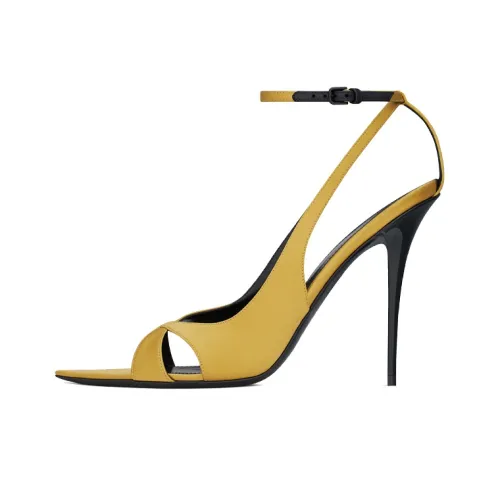 SAINT LAURENT Topsi one Ремень Сандалии Женские Желтый Черный