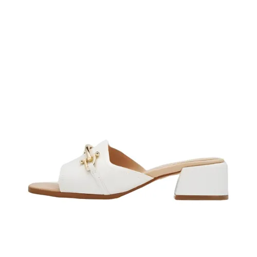 Clarks Резиновая подошва Металл Тихий Быстросохнущий Слипоны Женские Белые