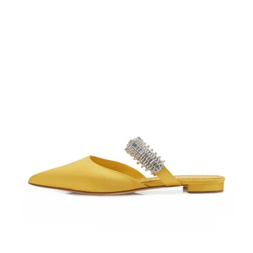 MANOLO BLAHNIK Домашние тапочки Женские Желтые