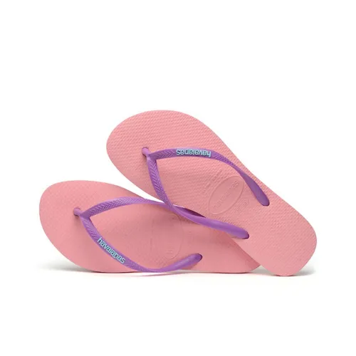 Havaianas Тонкий Логотип POP Вверх Стильные Сандалии Унисекс Макаруново-розовый