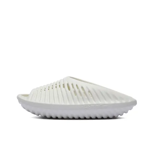 LINING Xuankong Slay Quiet Abrasion-Resistant Slip-Ons Unisex Cream White