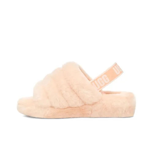 UGG FLUFF YEAH Стильные Сандалии Женские Перламутрово-розовые