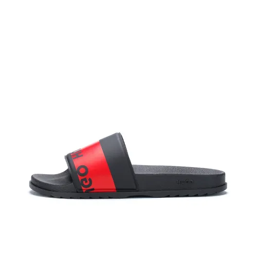 Hugo Boss Резина Slippers Мужские Черный Красный