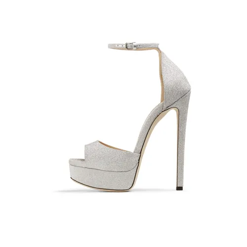 Jimmy Choo Max 150 one Ремень Сандалии Женские Серебряные