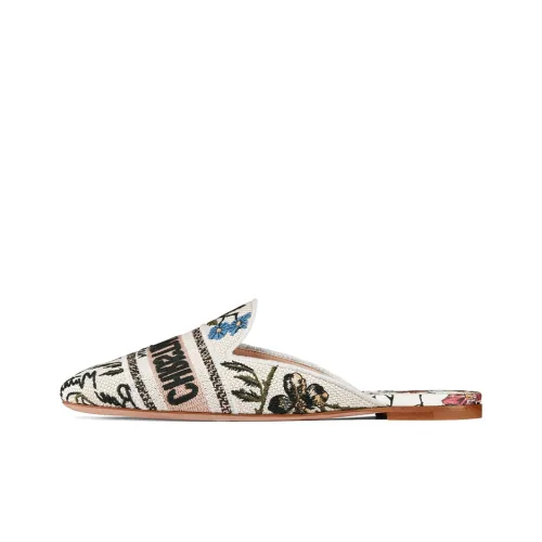 DIOR Off Вышитые Домашние тапочки Totem Женские Ecru